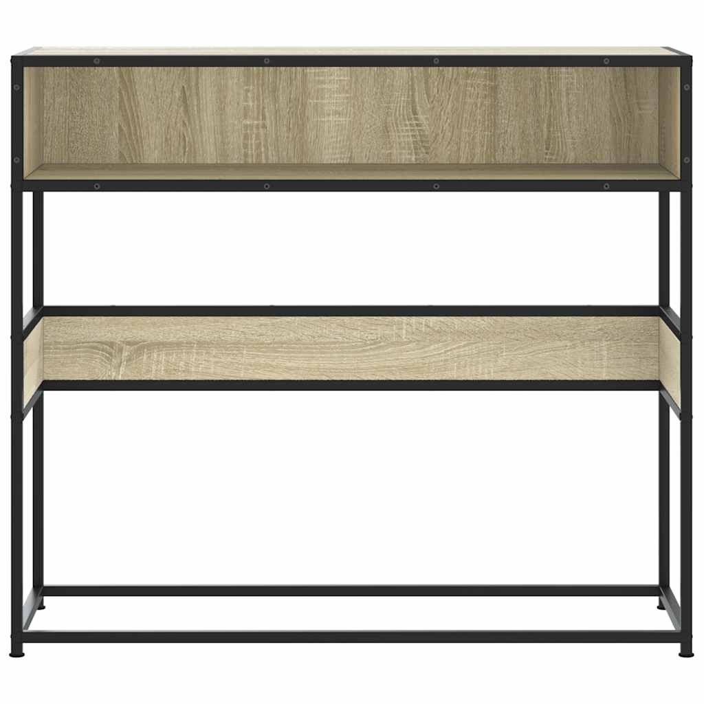 Table console chêne sonoma 90x35x80 cm bois d'ingénierie - XIOS