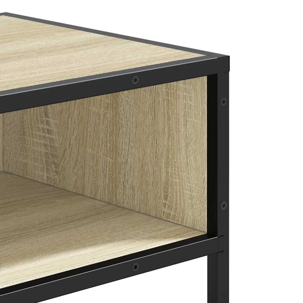 Table console chêne sonoma 90x35x80 cm bois d'ingénierie - XIOS