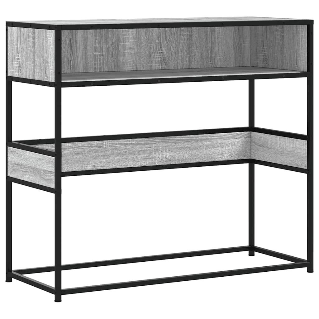 Table console sonoma gris 90x35x80 cm bois d'ingénierie - XIOS