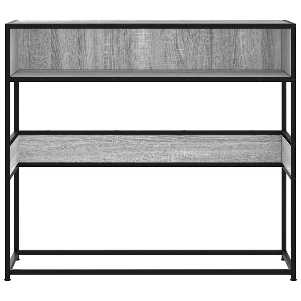 Table console sonoma gris 90x35x80 cm bois d'ingénierie - XIOS