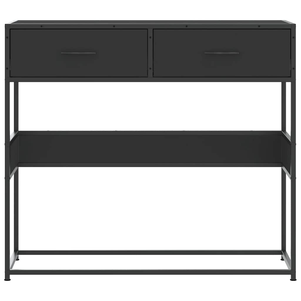 Table console noir 90x35x80 cm bois d'ingénierie - XIOS