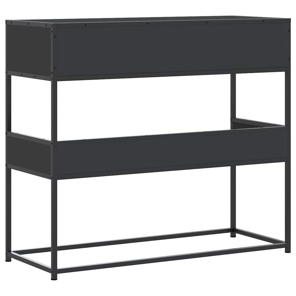Table console noir 90x35x80 cm bois d'ingénierie - XIOS