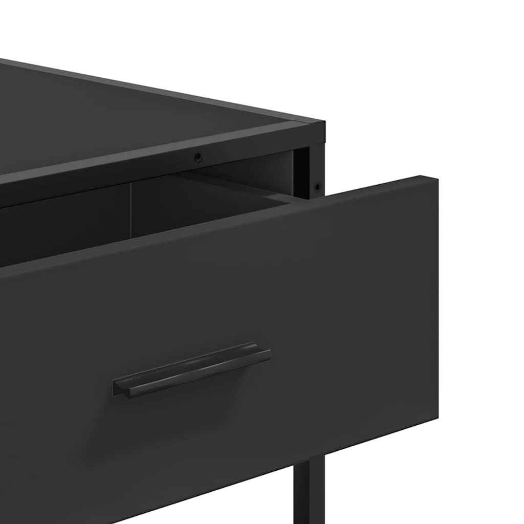 Table console noir 90x35x80 cm bois d'ingénierie - XIOS