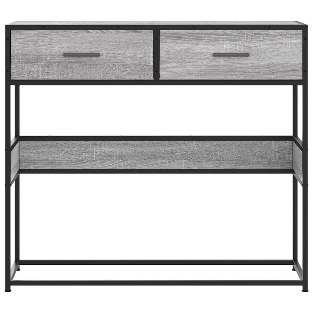 Table console sonoma gris 90x35x80 cm bois d'ingénierie - XIOS