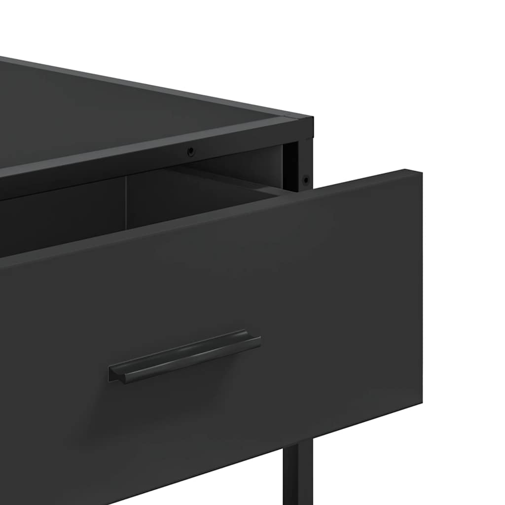 Table console noir 90x35x80 cm bois d'ingénierie - XIOS