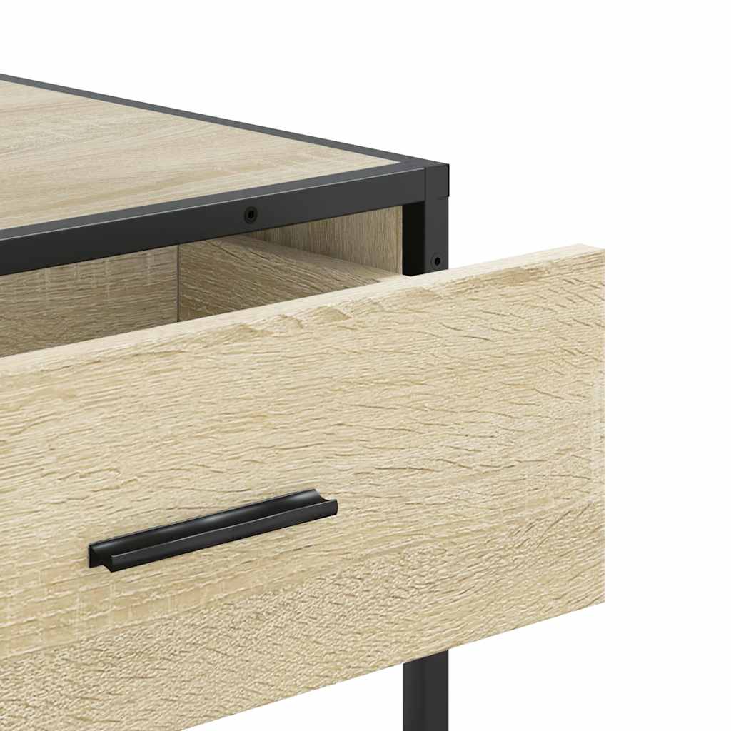 Table console chêne sonoma 90x35x80 cm bois d'ingénierie - XIOS