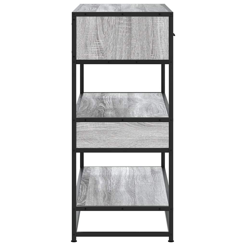 Table console sonoma gris 90x35x80 cm bois d'ingénierie - XIOS