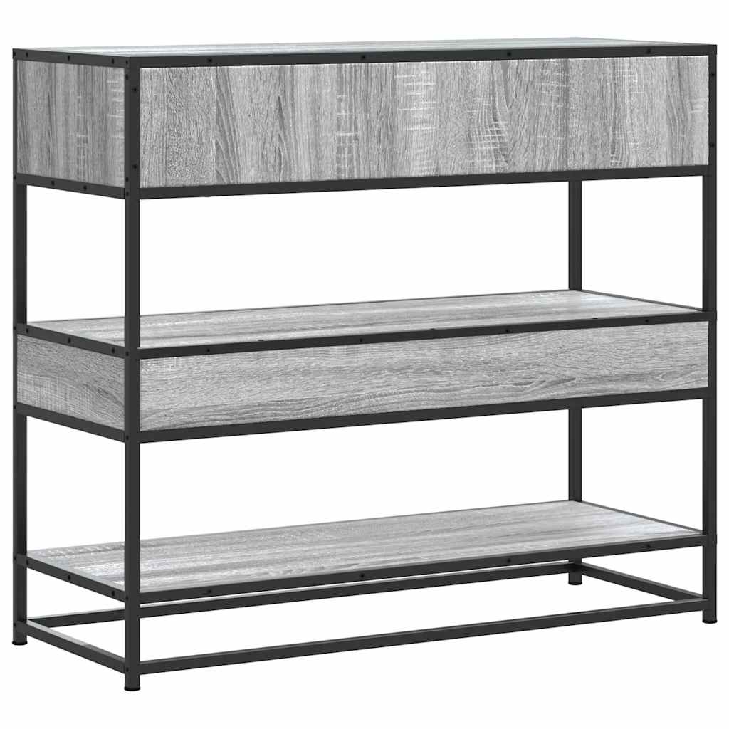 Table console sonoma gris 90x35x80 cm bois d'ingénierie - XIOS