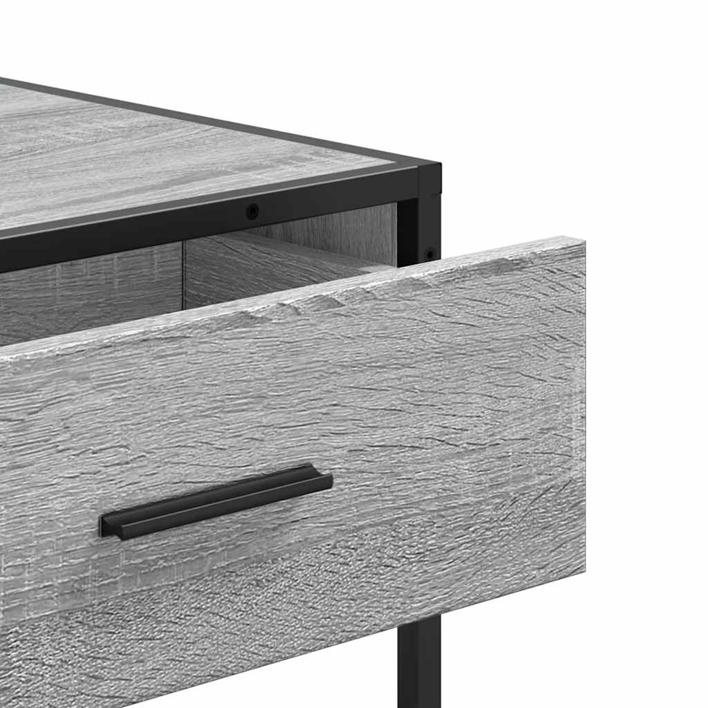 Table console sonoma gris 90x35x80 cm bois d'ingénierie - XIOS