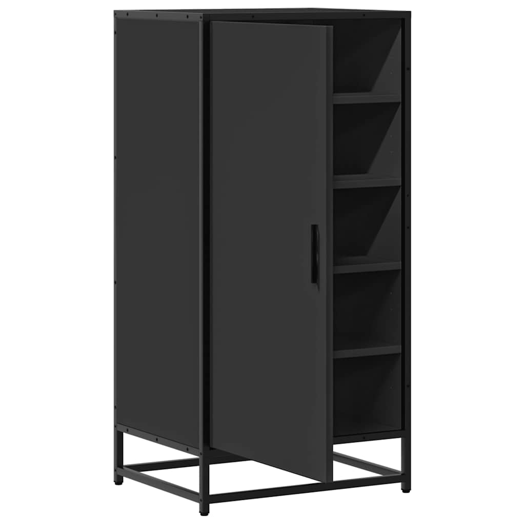 Étagère à chaussures noir 48x38x97,5 cm bois d'ingénierie - XIOS