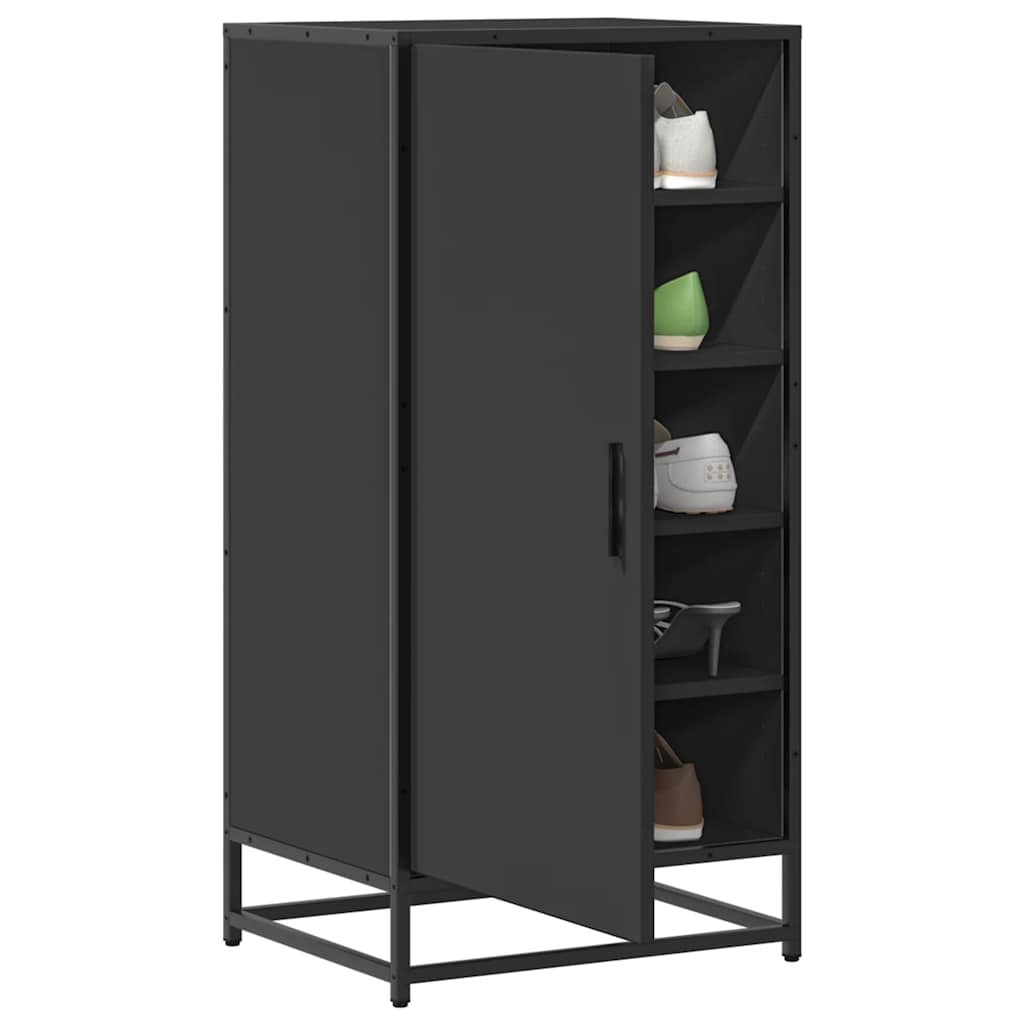 Étagère à chaussures noir 48x38x97,5 cm bois d'ingénierie - XIOS