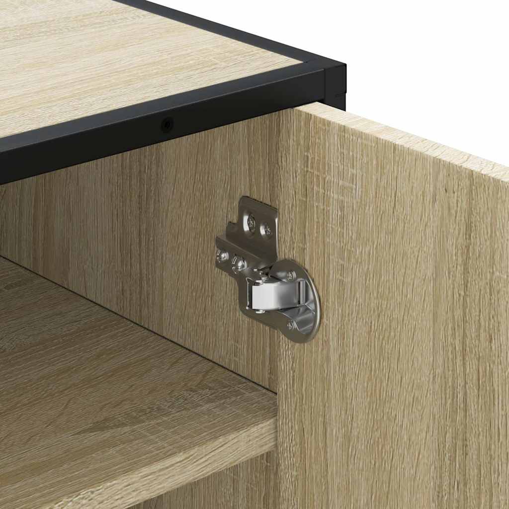 Étagère à chaussures chêne sonoma 48x38x97,5 cm bois ingénierie - XIOS
