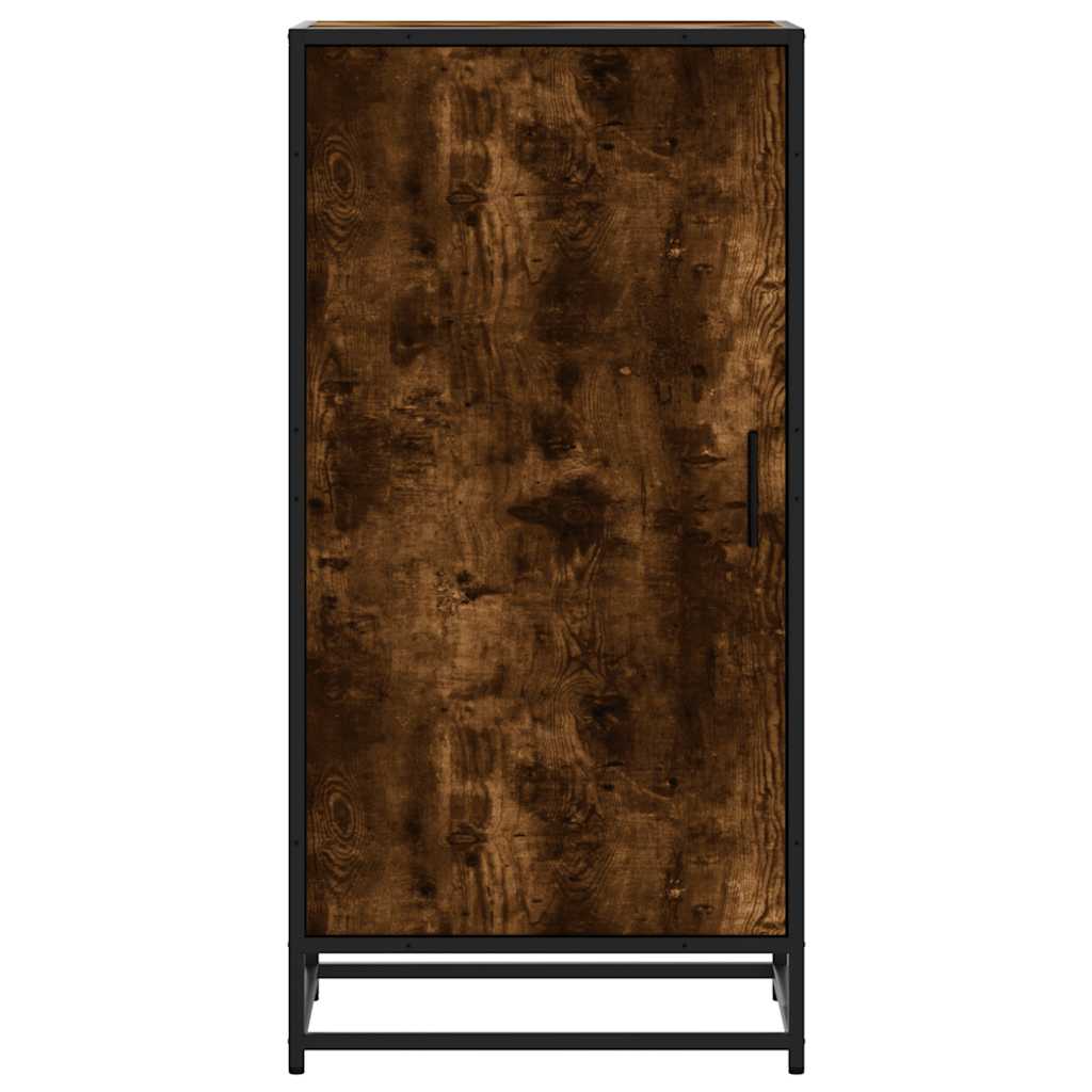 Étagère à chaussures chêne fumé 48x38x97,5 cm bois d'ingénierie - XIOS