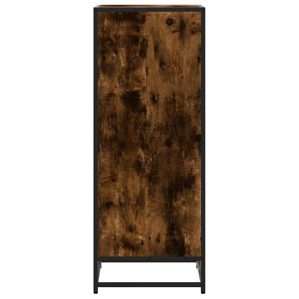 Étagère à chaussures chêne fumé 48x38x97,5 cm bois d'ingénierie - XIOS