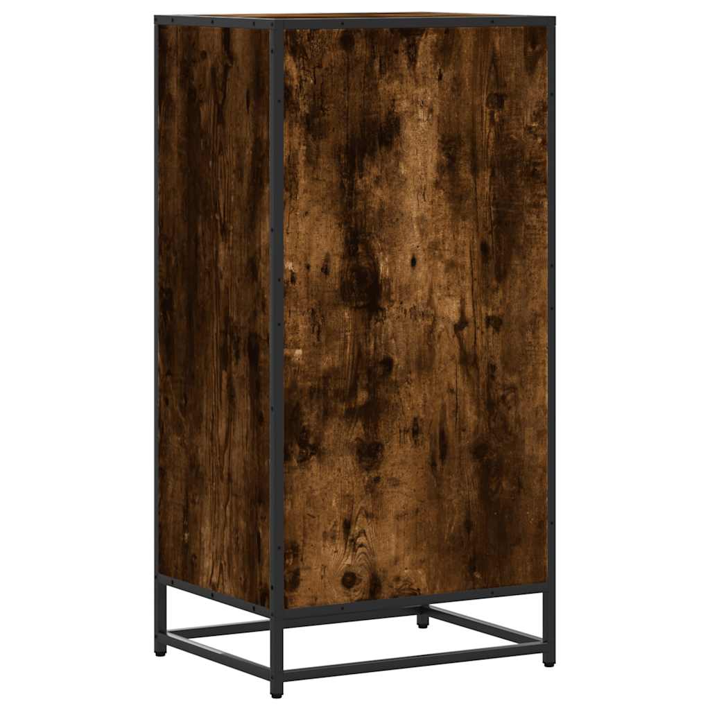 Étagère à chaussures chêne fumé 48x38x97,5 cm bois d'ingénierie - XIOS