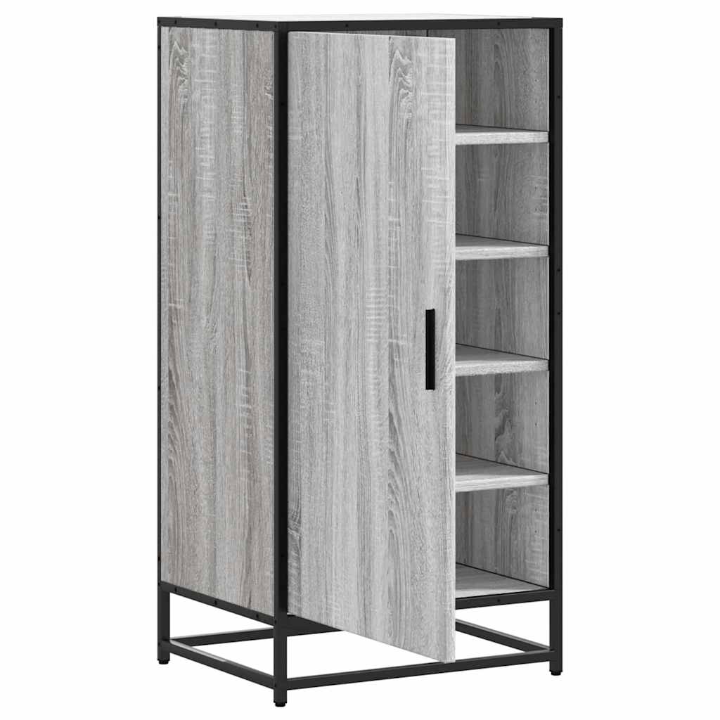 Étagère à chaussures sonoma gris 48x38x97,5 cm bois ingénierie - XIOS