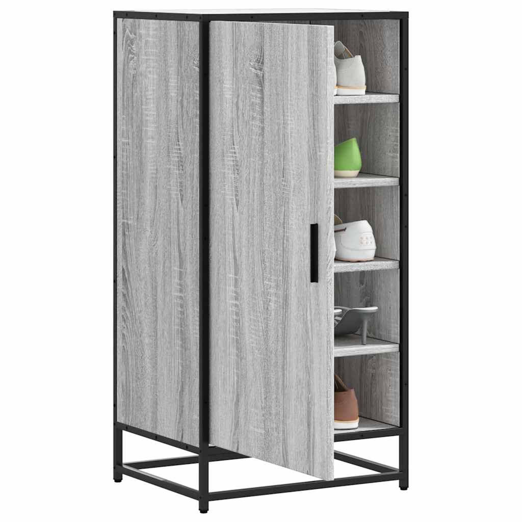 Étagère à chaussures sonoma gris 48x38x97,5 cm bois ingénierie - XIOS