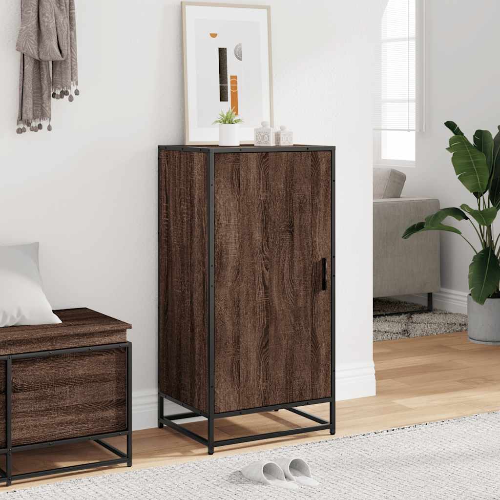 Étagère à chaussures chêne marron 48x38x97,5 cm bois ingénierie - XIOS