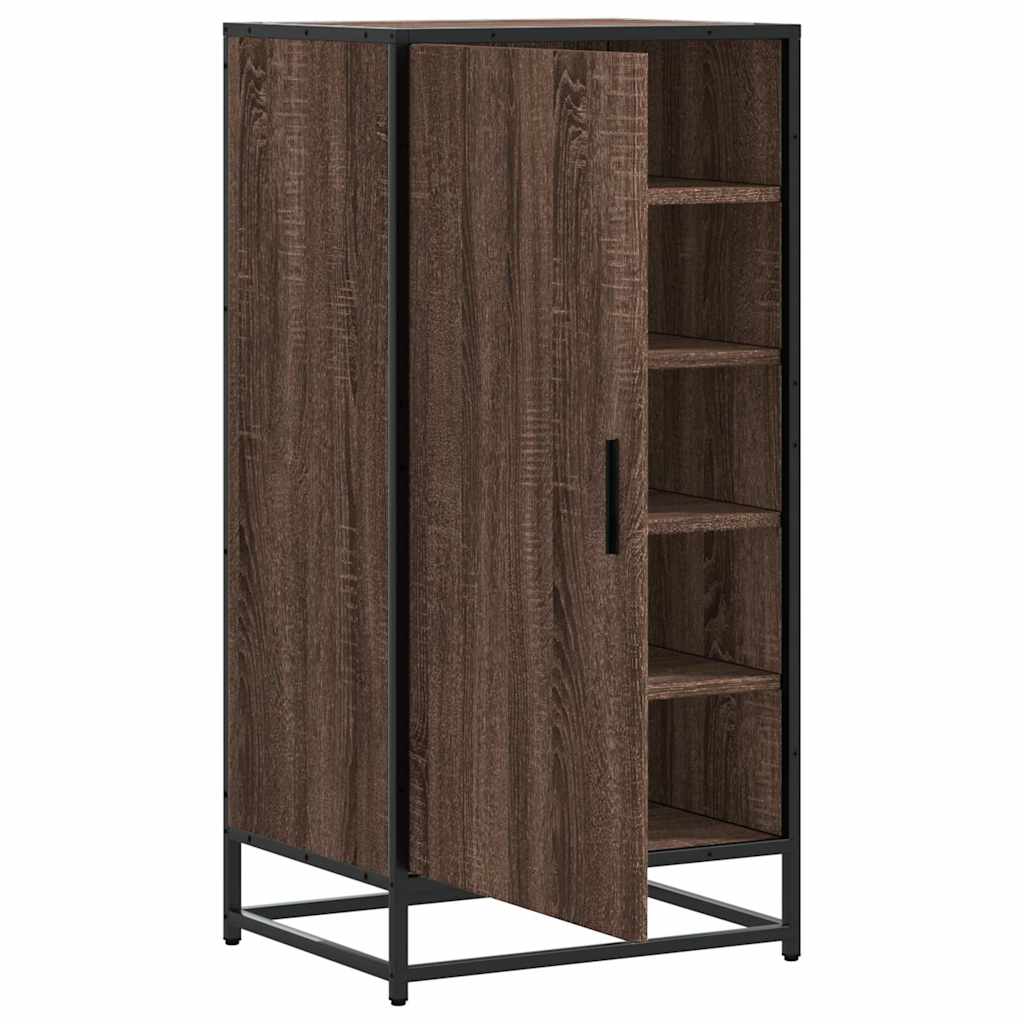 Étagère à chaussures chêne marron 48x38x97,5 cm bois ingénierie - XIOS