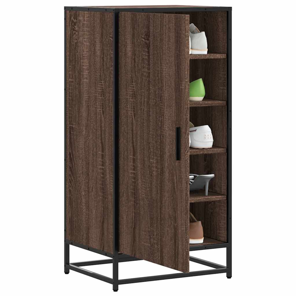 Étagère à chaussures chêne marron 48x38x97,5 cm bois ingénierie - XIOS