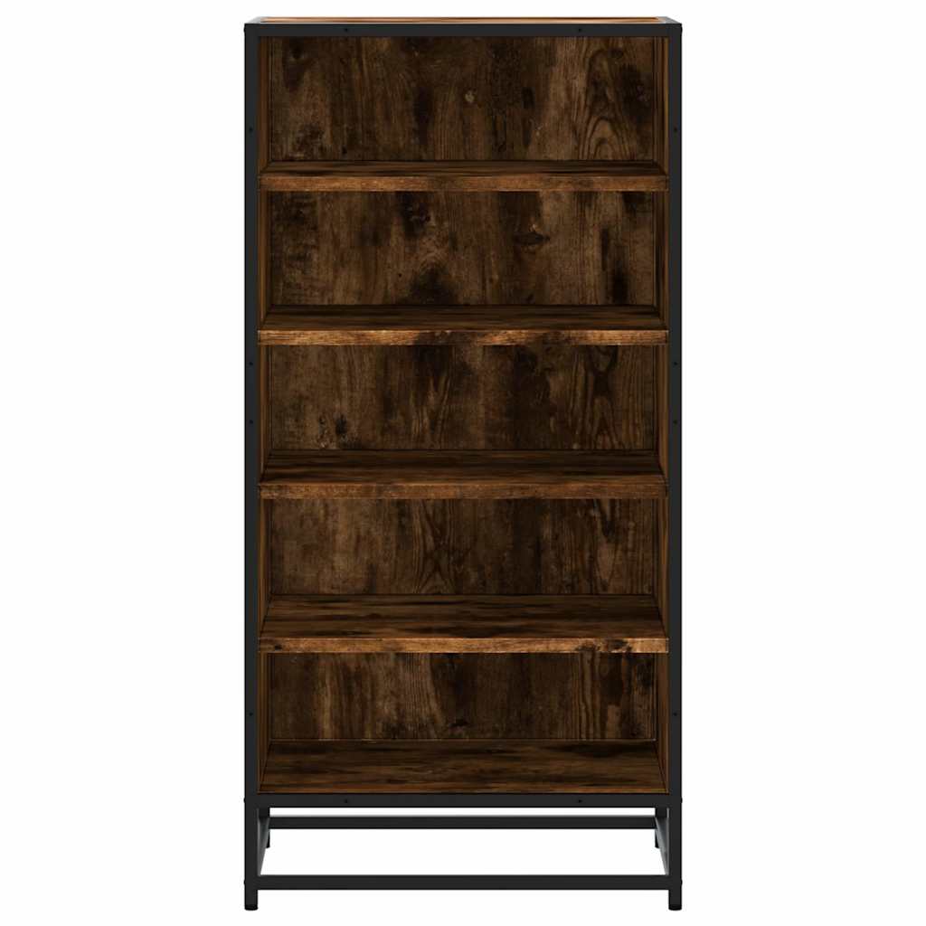 Étagère à chaussures chêne fumé 48x38x97,5 cm bois d'ingénierie - XIOS