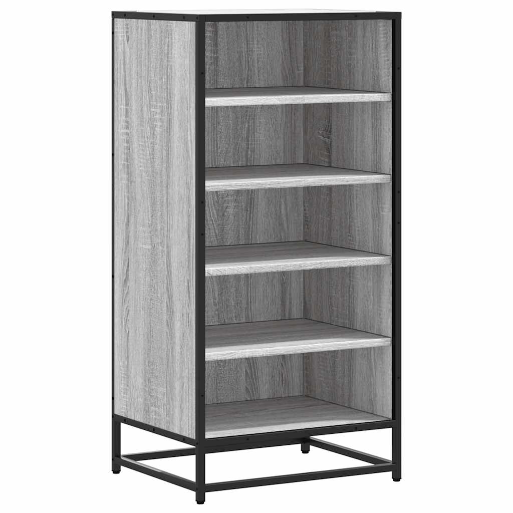 Étagère à chaussures sonoma gris 48x38x97,5cm bois d'ingénierie - XIOS