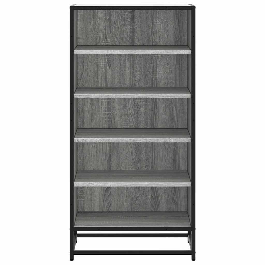 Étagère à chaussures sonoma gris 48x38x97,5cm bois d'ingénierie - XIOS