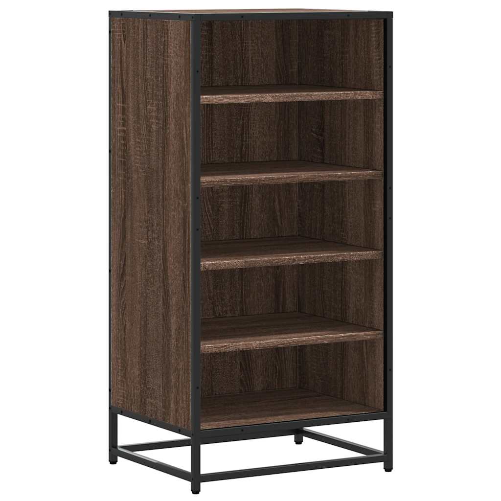 Étagère à chaussures chêne marron 48x38x97,5 cm bois ingénierie - XIOS
