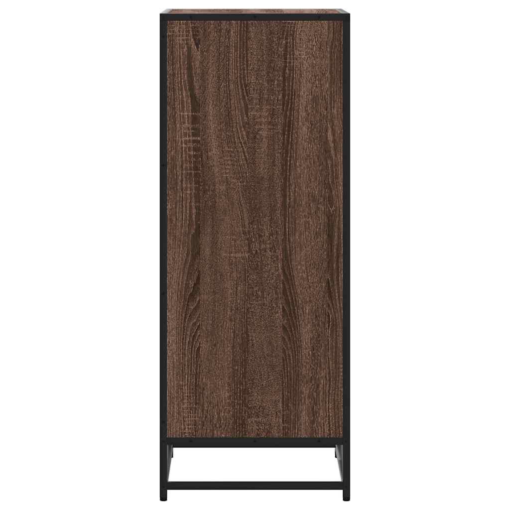 Étagère à chaussures chêne marron 48x38x97,5 cm bois ingénierie - XIOS