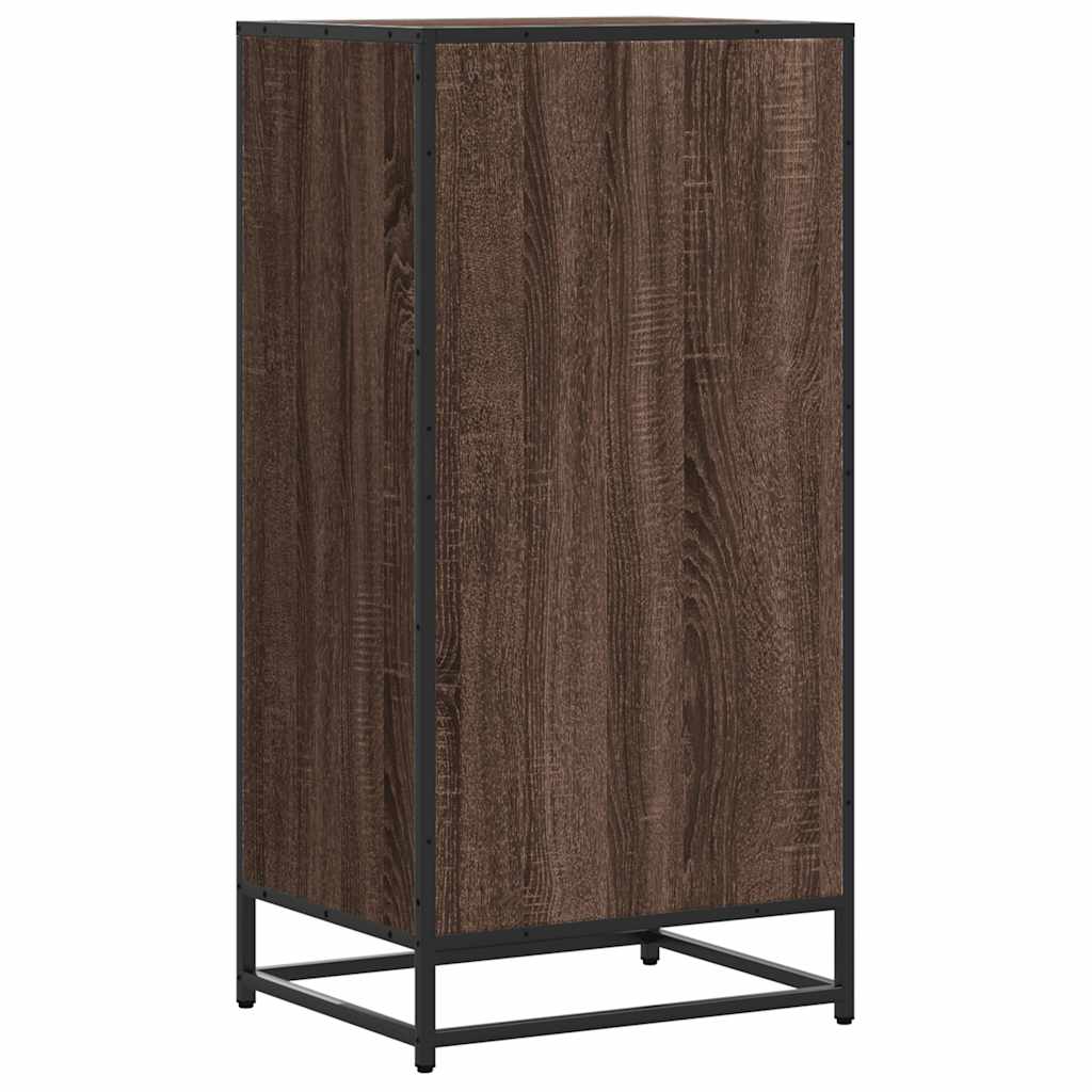 Étagère à chaussures chêne marron 48x38x97,5 cm bois ingénierie - XIOS