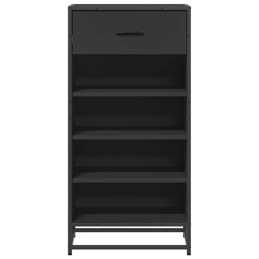 Étagère à chaussures noir 48x38x97,5 cm bois d'ingénierie - XIOS