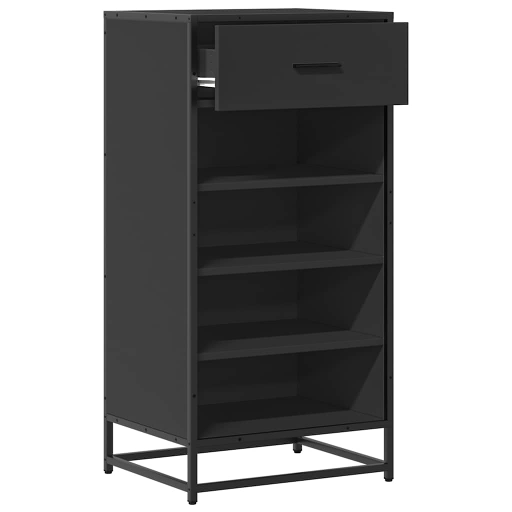 Étagère à chaussures noir 48x38x97,5 cm bois d'ingénierie - XIOS