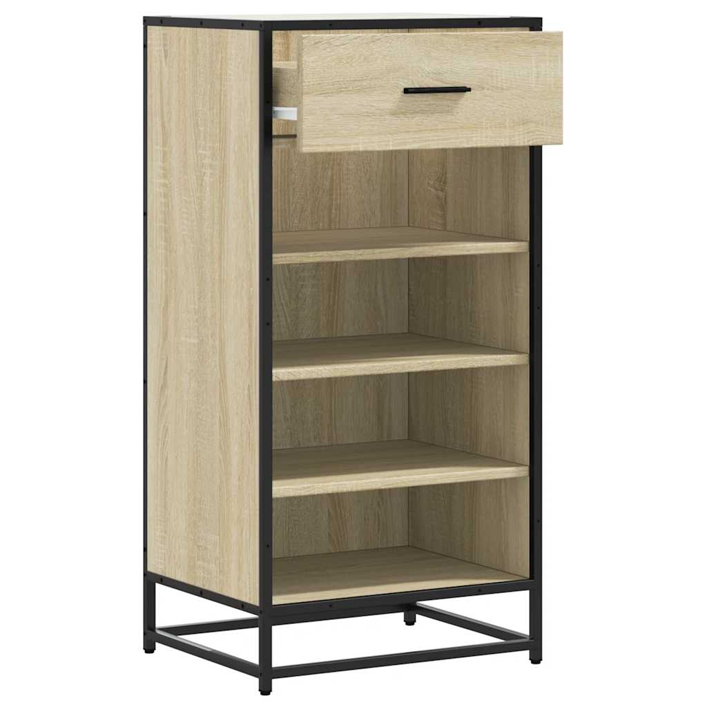 Étagère à chaussures chêne sonoma 48x38x97,5 cm bois ingénierie - XIOS