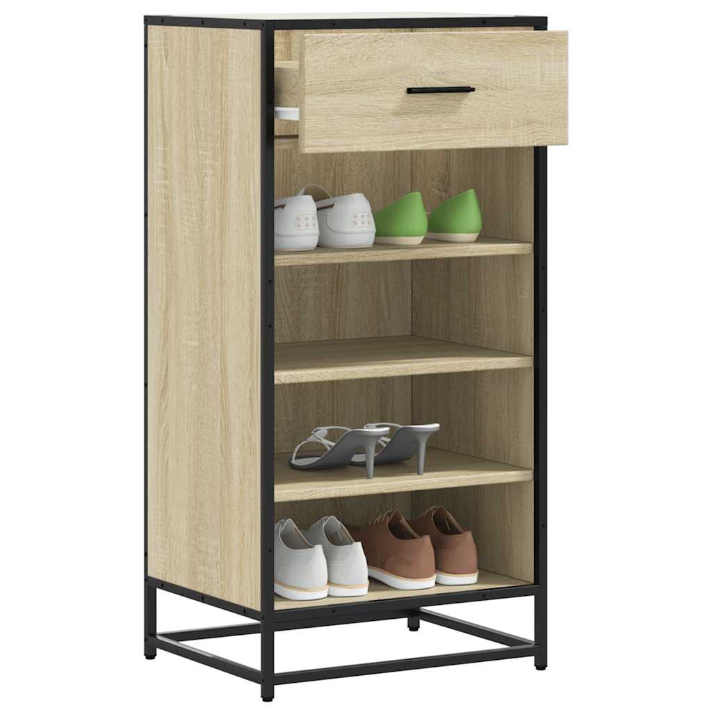 Étagère à chaussures chêne sonoma 48x38x97,5 cm bois ingénierie - XIOS
