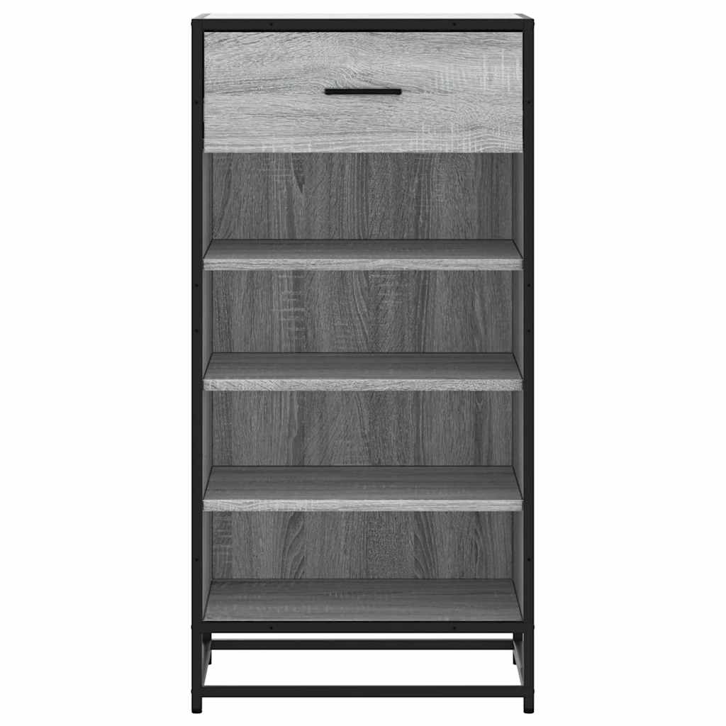 Étagère à chaussures sonoma gris 48x38x97,5 cm bois ingénierie - XIOS