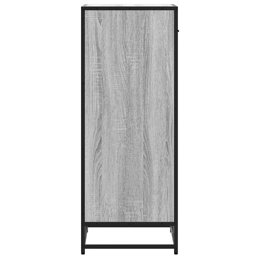 Étagère à chaussures sonoma gris 48x38x97,5 cm bois ingénierie - XIOS