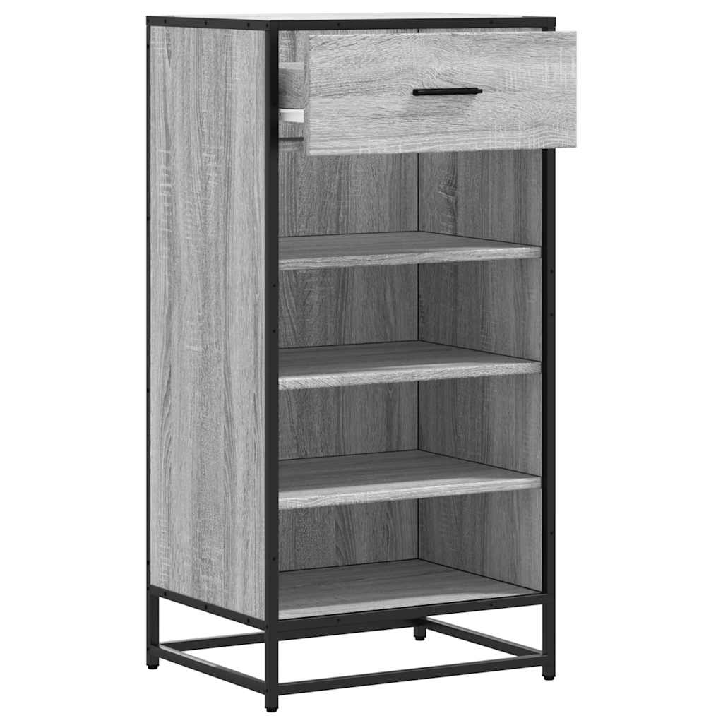 Étagère à chaussures sonoma gris 48x38x97,5 cm bois ingénierie - XIOS