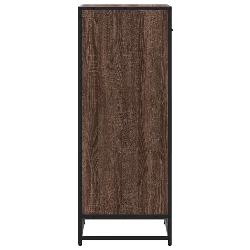 Étagère à chaussures chêne marron 48x38x97,5 cm bois ingénierie - XIOS