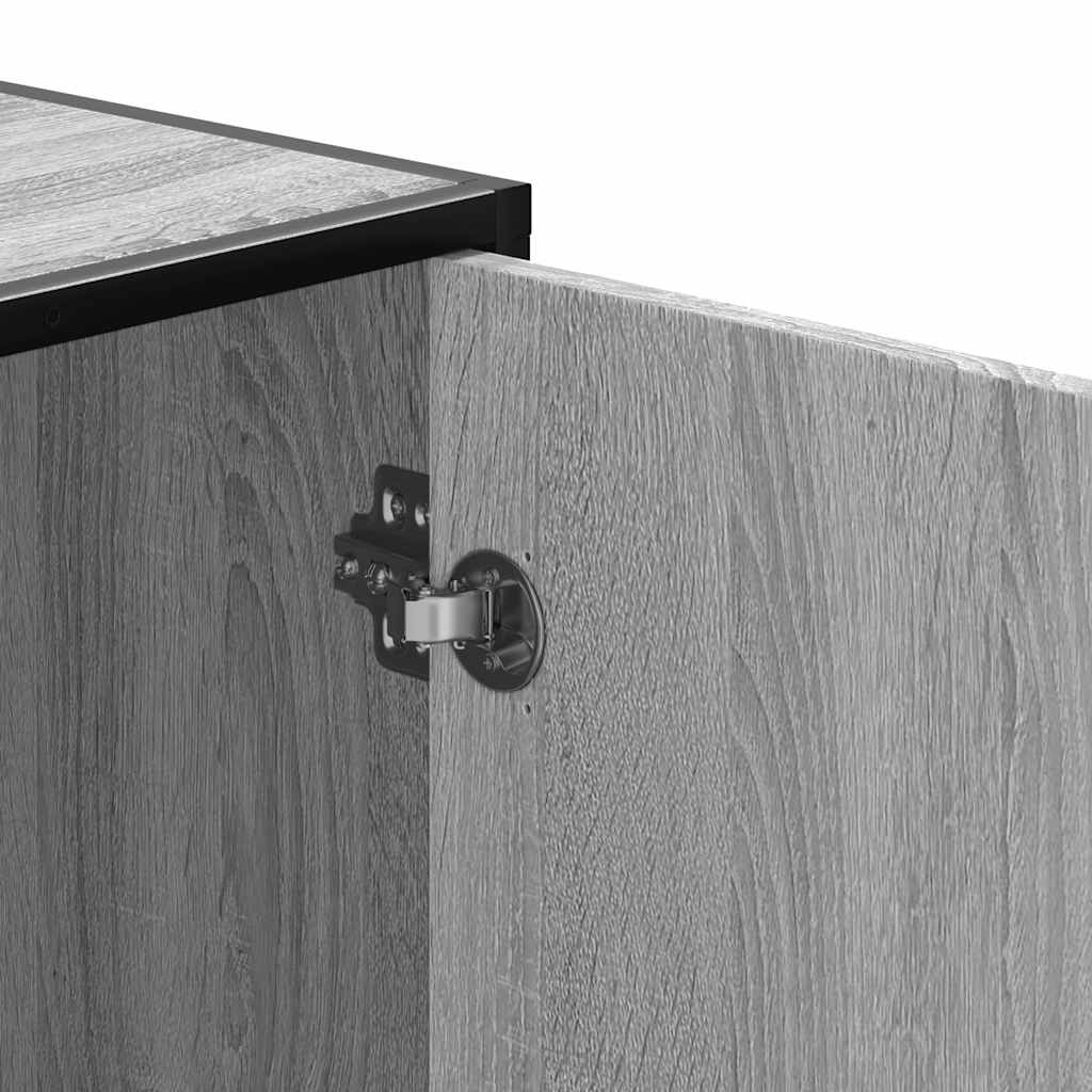 Banc à chaussures sonoma gris bois d'ingénierie et métal - XIOS