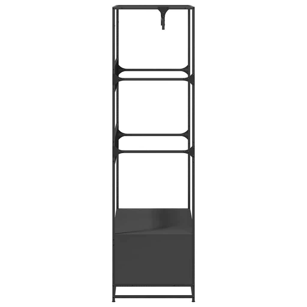 Armoire noir 90x50x180 cm bois d’ingénierie - XIOS