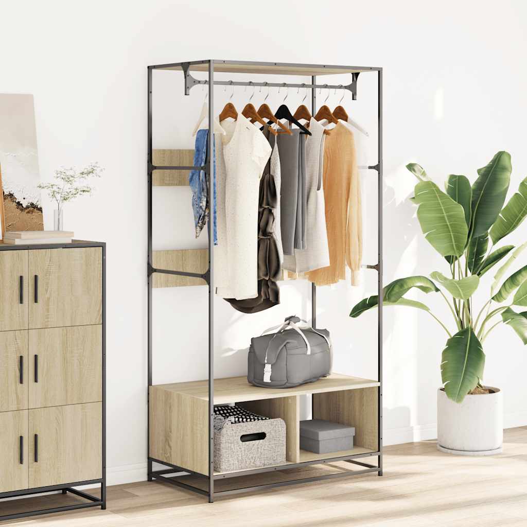Armoire chêne sonoma 90x50x180 cm bois d'ingénierie - XIOS