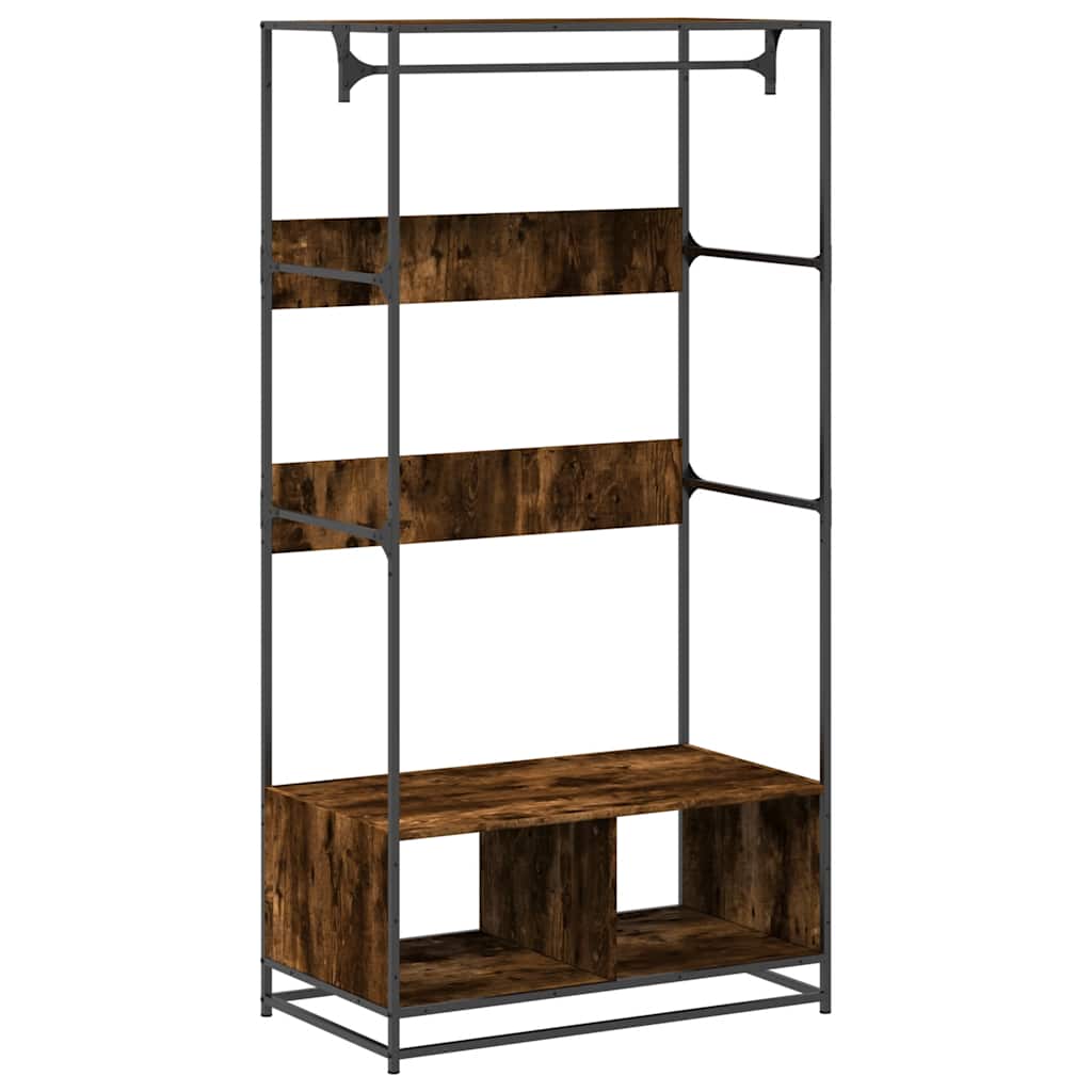 Armoire chêne fumé 90x50x180 cm bois d'ingénierie - XIOS