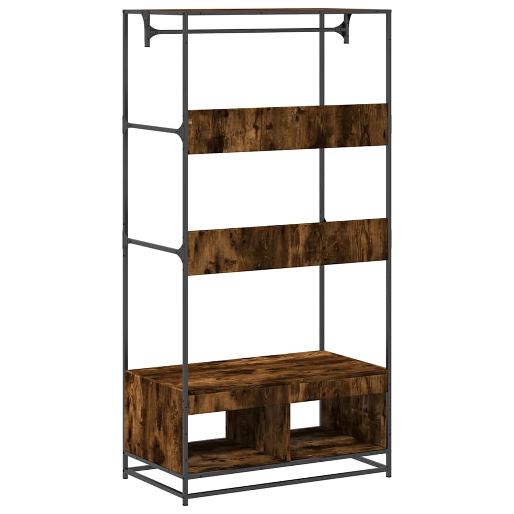 Armoire chêne fumé 90x50x180 cm bois d'ingénierie - XIOS