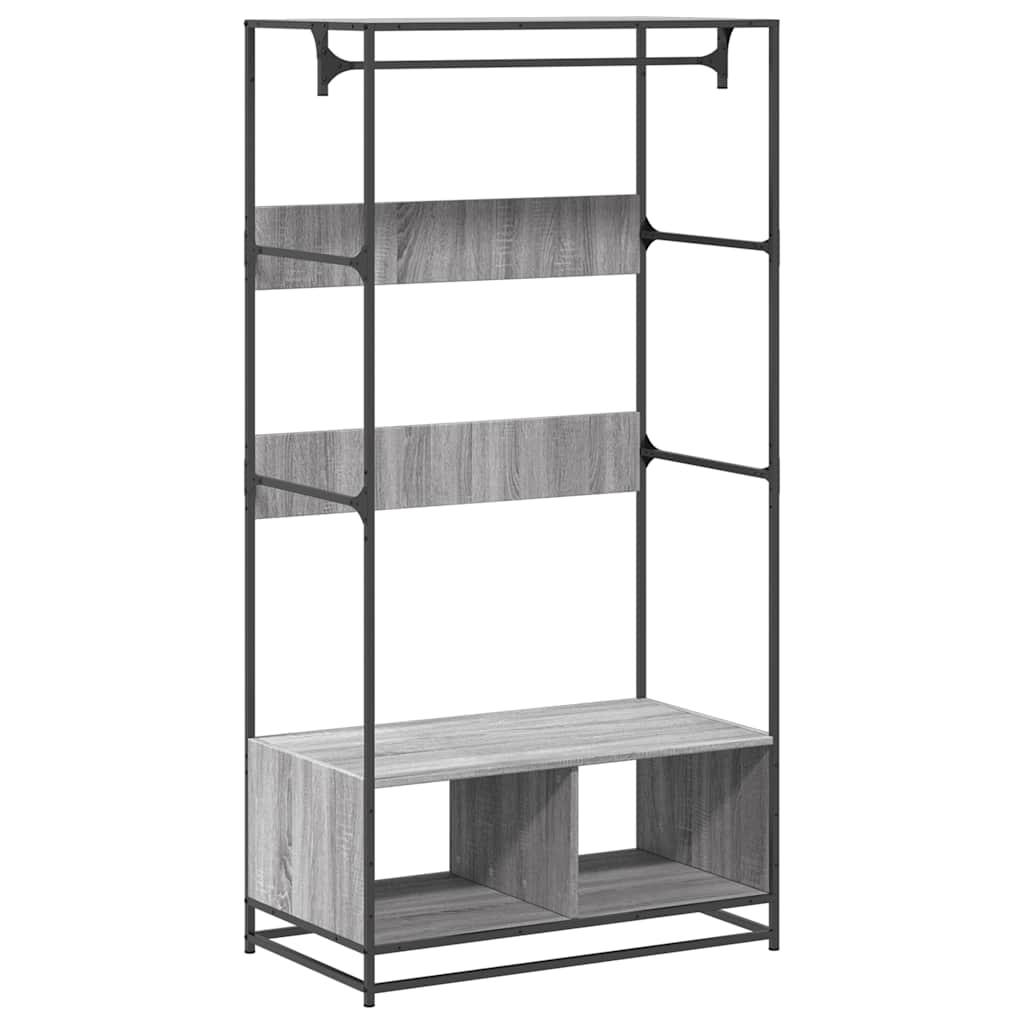 Armoire sonoma gris 90x50x180 cm bois d'ingénierie - XIOS