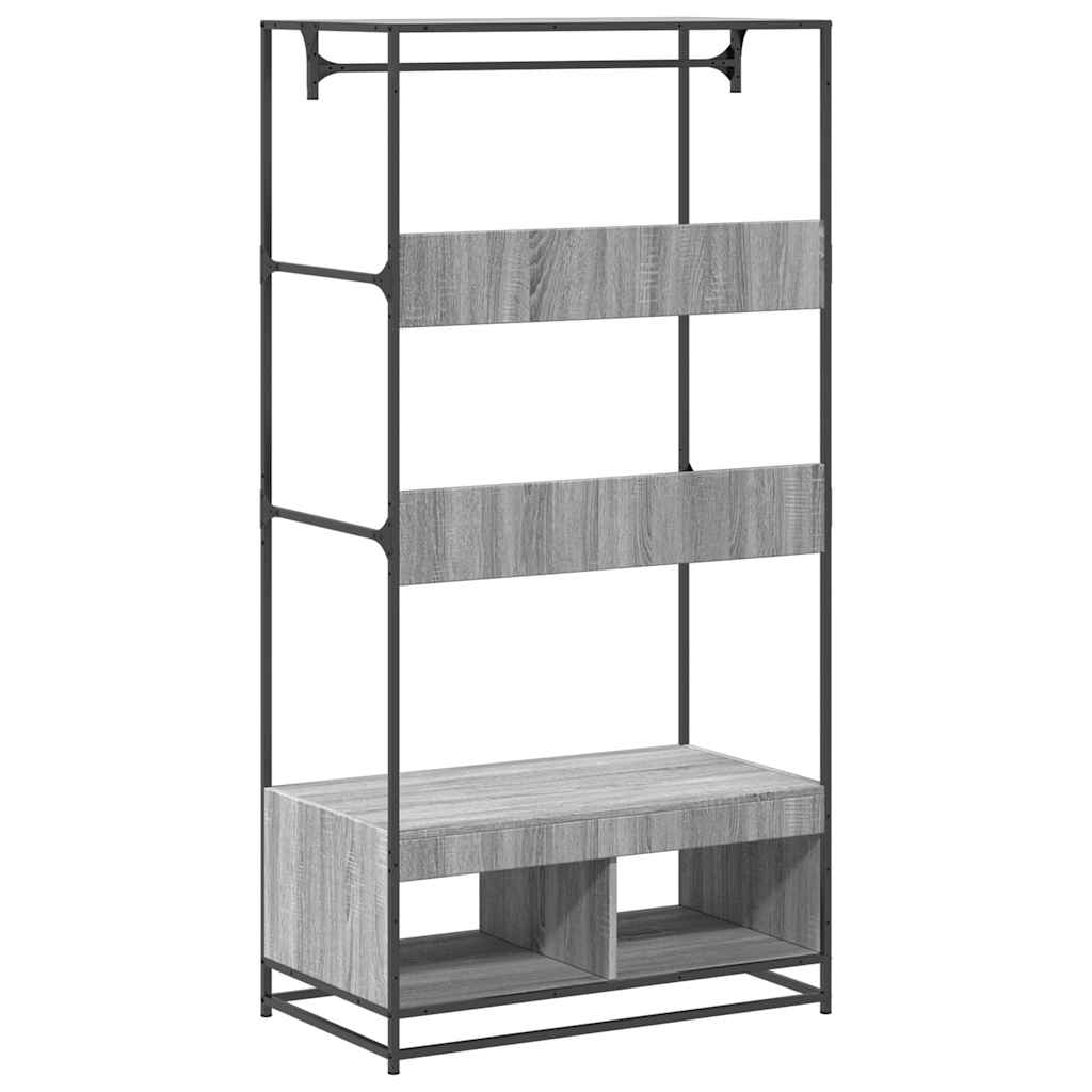 Armoire sonoma gris 90x50x180 cm bois d'ingénierie - XIOS