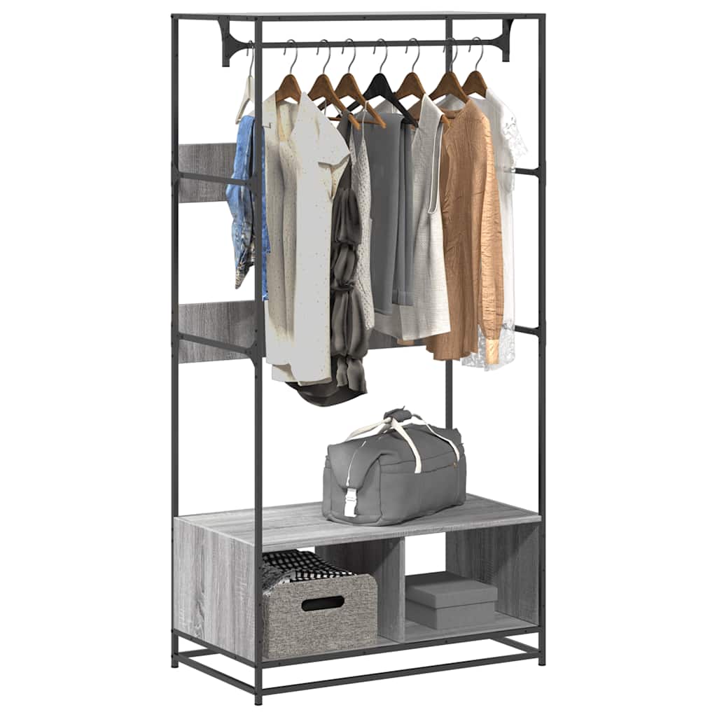 Armoire sonoma gris 90x50x180 cm bois d'ingénierie - XIOS