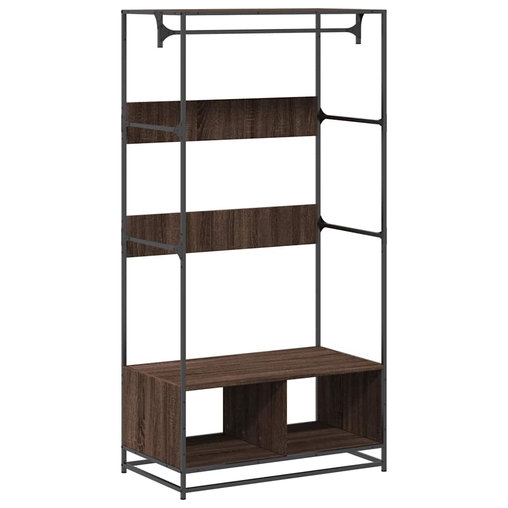 Armoire chêne marron 90x50x180 cm bois d'ingénierie - XIOS