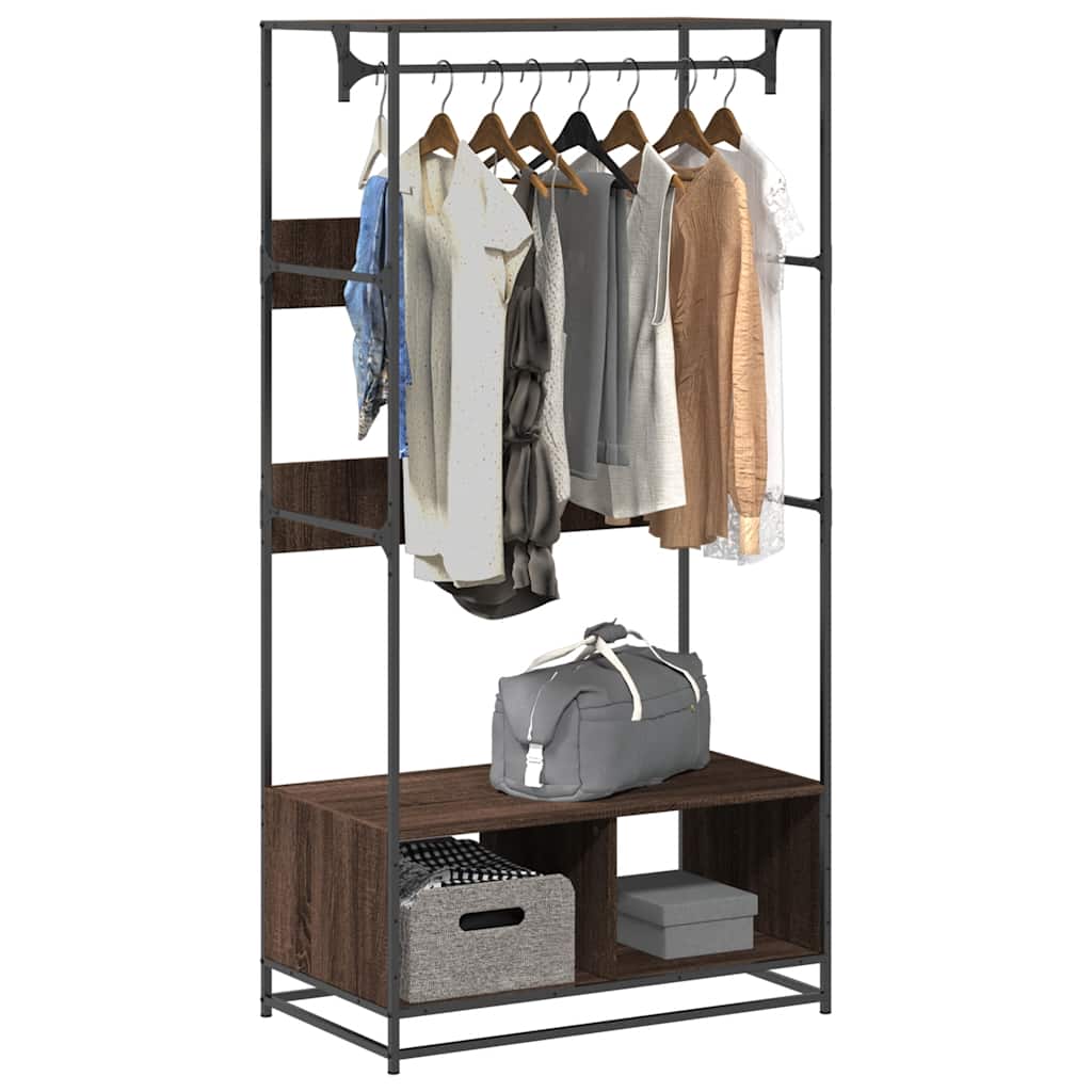 Armoire chêne marron 90x50x180 cm bois d'ingénierie - XIOS