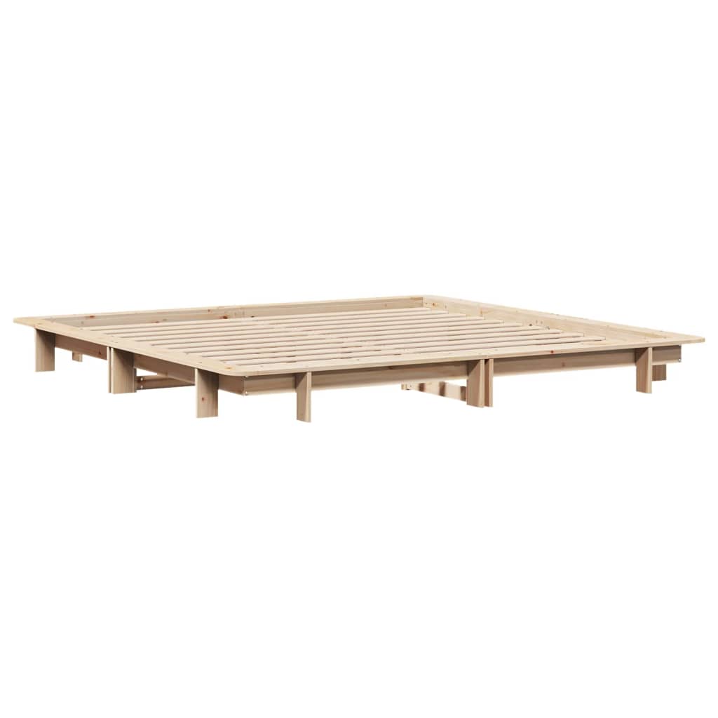 Cadre de lit sans matelas 160x200 cm bois massif de pin