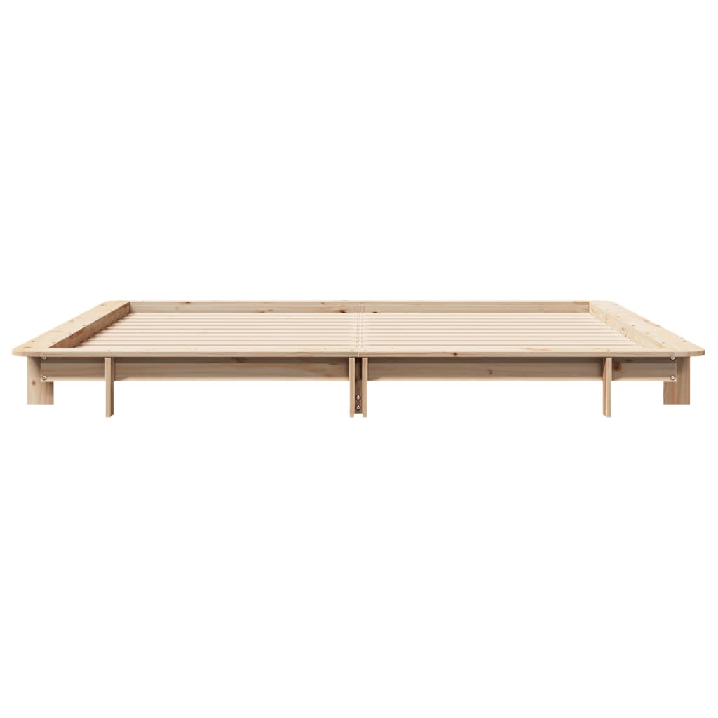 Cadre de lit sans matelas 160x200 cm bois massif de pin